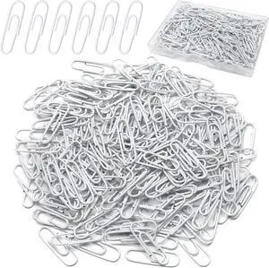 Elisel Paper Clips, 200pcs Medium Size (1.3 inch) Colored Paper Clip,Durable and Rustproof Coated Paper Clips, Great for Office, School and Personal Use (White) Elisel Paper Clips, 200pcs Medium Size (1.3 inch) Colored Paper Clip,Durable and Rustproof Coated Paper Clips, Great for Office, School and Personal Use (White)