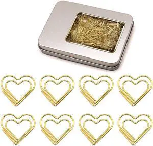 Fancy Gold Heart Paper Clips 100 Pcs, Wedding Invitations | Fancy Wedding Invitation Accessories and Decorative Desk Supplies for Place Cards, Planners and Paper Organization Fancy Gold Heart Paper Clips 100 Pcs, Wedding Invitations | Fancy Wedding Invitation Accessories and Decorative Desk Supplies for Place Cards, Planners and Paper Organization
