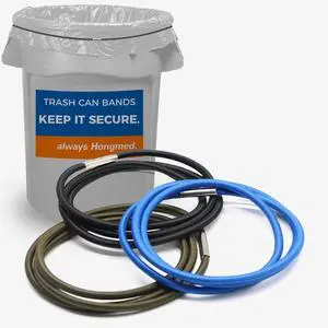 Hongmed Trash Can Bands Set of 3, Fits 32 to 55 Gallon Cans, Large Elastic Rubber Bands for Kitchen/Office/Garage, Secure Garbage Bags(Black/Blue/Green) Hongmed Trash Can Bands Set of 3, Fits 32 to 55 Gallon Cans, Large Elastic Rubber Bands for Kitchen/Office/Garage, Secure Garbage Bags(Black/Blue/Green)