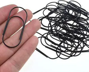 HAHIYO Paper Clips 2 inches (50mm) Length Black Wide Paperclips Vinyl Coated Prevent Scratching Tearing The Pages Sturdy for Bookmark Organize Home Office School 30 Pack HAHIYO Paper Clips 2 inches (50mm) Length Black Wide Paperclips Vinyl Coated Prevent Scratching Tearing The Pages Sturdy for Bookmark Organize Home Office School 30 Pack