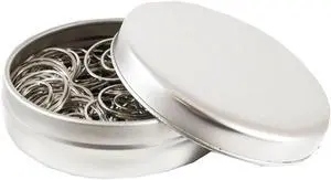 JAM PAPER Circular Paper Clips - Round Paperclips - Silver - 50/Pack JAM PAPER Circular Paper Clips - Round Paperclips - Silver - 50/Pack