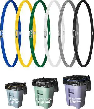 Large Rubber Bands for Trash Can Fits up 40-96 Gallon Extra Large Trash Can Rubber Bands Garbage Can Bands Outdoor Trash Bag Holder Multifunction Bands Buckles of common metal for Picnic Camping Party Large Rubber Bands for Trash Can Fits up 40-96 Gallon Extra Large Trash Can Rubber Bands Garbage Can Bands Outdoor Trash Bag Holder Multifunction Bands Buckles of common metal for Picnic Camping Party