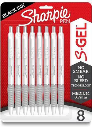 Sharpie S-Gel, Gel Pens, Drawing Pens, Gel Ink Pens For Journaling, Writing Pens, Coloring Pens, Medium Point Pens (0.7Mm), Pearl White Body, Black Gel Ink Pens, 8 Count Sharpie S-Gel, Gel Pens, Drawing Pens, Gel Ink Pens For Journaling, Writing Pens, Coloring Pens, Medium Point Pens (0.7Mm), Pearl White Body, Black Gel Ink Pens, 8 Count