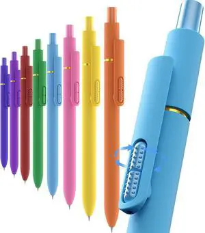 inkipen 0.5mm Colored Gel Pens, 8 Pack, Fidget Function | Fine Point Smooth, Quick Drying, No Smudges, Long-Lasting, Good for Journaling, Coloring, School, Office, Dopamine Colors inkipen 0.5mm Colored Gel Pens, 8 Pack, Fidget Function | Fine Point Smooth, Quick Drying, No Smudges, Long-Lasting, Good for Journaling, Coloring, School, Office, Dopamine Colors