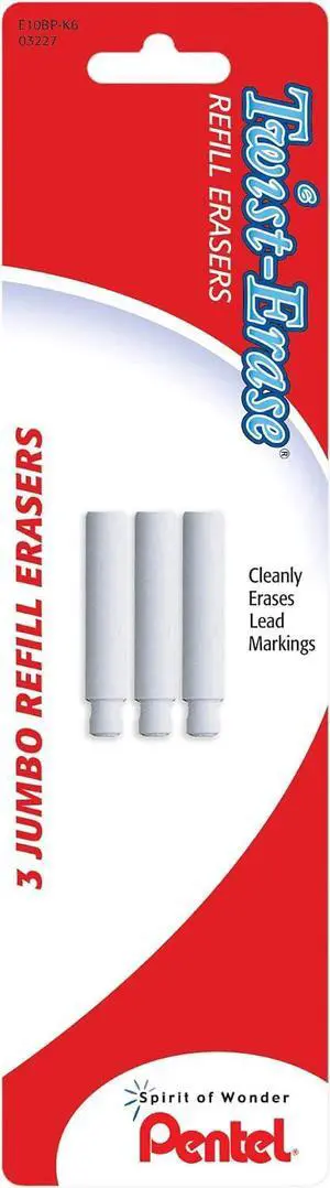 Pentel Twist-erase Refill Erasers, Qty 1, Pkg Of 3 Pentel Twist-erase Refill Erasers, Qty 1, Pkg Of 3