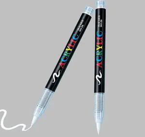 2 Pack White Permanent Acrylic Paint Marke Ceramics Brush Pens for Both Glazed and Unglazed Ceramics Christmas Decoration Wine Wood Rock Fabric Markers 2 Pack White Permanent Acrylic Paint Marke Ceramics Brush Pens for Both Glazed and Unglazed Ceramics Christmas Decoration Wine Wood Rock Fabric Markers