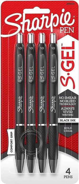 Sharpie S-Gel BOLDPT Black 4CT Sharpie S-Gel BOLDPT Black 4CT