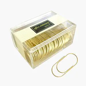 Gold Large Paper Clips, 50pcs 50mm/1.97" Oversized Jumbo Wide Planner Giant Paper Clip Non Skid Smooth Finish Steel Wire Office Supply Invitation Accessories (Gold) Gold Large Paper Clips, 50pcs 50mm/1.97" Oversized Jumbo Wide Planner Giant Paper Clip Non Skid Smooth Finish Steel Wire Office Supply Invitation Accessories (Gold)