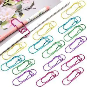 15PCS Paper Clip Pen Holder for Notebook, Metal Pen Clip Holder | Colorful Large Paper Clips, Journal and Planner Stationery Accessories, Portable Journaling Supplies for Office School 15PCS Paper Clip Pen Holder for Notebook, Metal Pen Clip Holder | Colorful Large Paper Clips, Journal and Planner Stationery Accessories, Portable Journaling Supplies for Office School