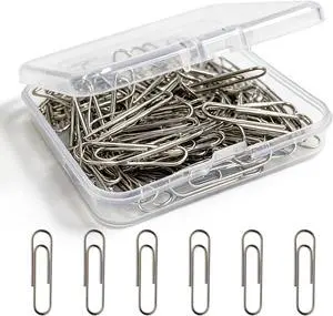 Paper Clips 100 Pcs 1.3 Inch Medium Silver Paperclips for Office School | Colored Paper Clips Set, DIY, Daily Paperwork Supplies Paper Clips 100 Pcs 1.3 Inch Medium Silver Paperclips for Office School | Colored Paper Clips Set, DIY, Daily Paperwork Supplies