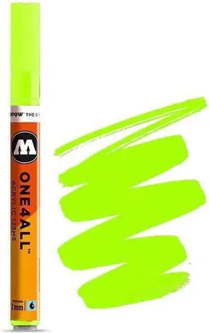 Molotow ONE4ALL Acrylic Paint Marker, 2mm, Neon Green Fluorescent, 1 Each (127.232) Molotow ONE4ALL Acrylic Paint Marker, 2mm, Neon Green Fluorescent, 1 Each (127.232)