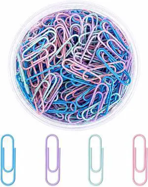 Colored Paper Clips, 500 Count, Strong Hold, 28mm, Assorted Colors | Smooth Coated Metal, Color-Coded Organization, Boxed for Easy Organization, Office, School & Home Use Colored Paper Clips, 500 Count, Strong Hold, 28mm, Assorted Colors | Smooth Coated Metal, Color-Coded Organization, Boxed for Easy Organization, Office, School & Home Use