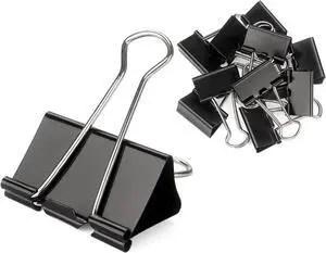 ZZTX 36 Pack Binder Clips 1.3 Inches Black | Paper Clamps Clips, Durable steel, Rust-resistant, Strong spring ZZTX 36 Pack Binder Clips 1.3 Inches Black | Paper Clamps Clips, Durable steel, Rust-resistant, Strong spring