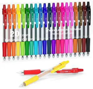 Colored Gel Pens, Lineon 20 Colors Retractable Gel Ink Pens with Grip, Medium Point(0.7mm) Smooth Writing Pens Perfect for Adults and Kids Journal Notebook Planner, Writing in Office and School Colored Gel Pens, Lineon 20 Colors Retractable Gel Ink Pens with Grip, Medium Point(0.7mm) Smooth Writing Pens Perfect for Adults and Kids Journal Notebook Planner, Writing in Office and School