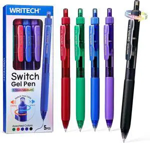 WRITECH Colored Gel Pens 0.7mm: Switch Silent Click Mode for Quiet or Click Feedback Smooth Writing Quick Dry Ink Medium Point for Note Taking Color Coding Journaling School Office Study WRITECH Colored Gel Pens 0.7mm: Switch Silent Click Mode for Quiet or Click Feedback Smooth Writing Quick Dry Ink Medium Point for Note Taking Color Coding Journaling School Office Study