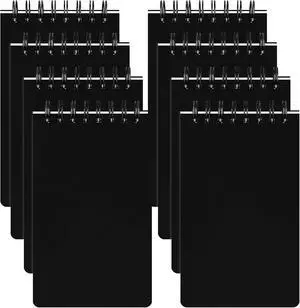 Thboxes 8 Pack Pocket Notebooks, 3 X 5 Spiral Notepads, Black | 60 Sheets/120 Pages Each, Lined 80gsm Paper, Double-Wire Binding, Pocket Size for School, Office, Travel Thboxes 8 Pack Pocket Notebooks, 3 X 5 Spiral Notepads, Black | 60 Sheets/120 Pages Each, Lined 80gsm Paper, Double-Wire Binding, Pocket Size for School, Office, Travel