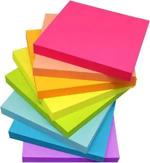 Sticky Notes 3x3 Inches,Bright Colors Self-Stick Pads | Easy to Post for Home, Office, Notebook, 82 Sheets/pad Sticky Notes 3x3 Inches,Bright Colors Self-Stick Pads | Easy to Post for Home, Office, Notebook, 82 Sheets/pad