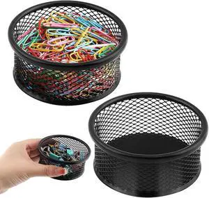 2Pcs Paper Clip Holder Paperclip Holders for Desk,Mesh Wire Mesh Bowls 2Pcs Paper Clip Holder Paperclip Holders for Desk,Mesh Wire Mesh Bowls