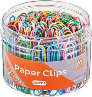 NEEWAY 200pcs Colored Paper Clips, 2 Inch Large Paper Clip, Jumbo Paperclips, Paper Clips Assorted Colors NEEWAY 200pcs Colored Paper Clips, 2 Inch Large Paper Clip, Jumbo Paperclips, Paper Clips Assorted Colors