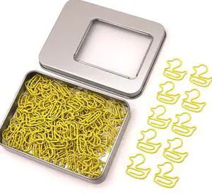 60 Pcs Yellow Duck Paper Clips, Cute Duck Gifts for Women | Cute Office Supplies Desk Accessories Stationery for Women Teachers Students Coworkers 60 Pcs Yellow Duck Paper Clips, Cute Duck Gifts for Women | Cute Office Supplies Desk Accessories Stationery for Women Teachers Students Coworkers