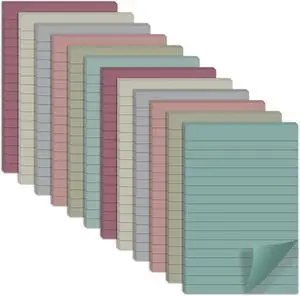 12 Pack Lined Sticky Note Pads 4x6 in, 6 Vintage Colors Sticky Notes with Lines, Self-Stick Note Pads, Large Rectangular Post it Notes for Office, School, Home, Study & Organization (30 Sheets/Pad) 12 Pack Lined Sticky Note Pads 4x6 in, 6 Vintage Colors Sticky Notes with Lines, Self-Stick Note Pads, Large Rectangular Post it Notes for Office, School, Home, Study & Organization (30 Sheets/Pad)