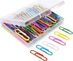 AnutriON Paper Clips, 180 Pack Medium Size Paper Clips 1.3 Inch | Assorted Color Coated Paper Clips Great for Office School Document Organizing, Boxed AnutriON Paper Clips, 180 Pack Medium Size Paper Clips 1.3 Inch | Assorted Color Coated Paper Clips Great for Office School Document Organizing, Boxed