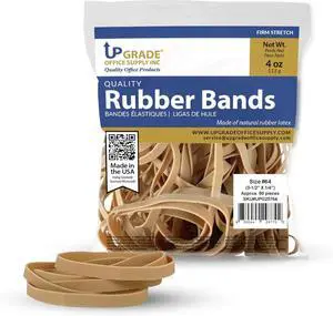 Upgrade Office Supply UPG25764 Rubber Bands, Size 64 (3-1/2 x 1/4), 80 Bands, 1/4 lb, USA Upgrade Office Supply UPG25764 Rubber Bands, Size 64 (3-1/2 x 1/4), 80 Bands, 1/4 lb, USA