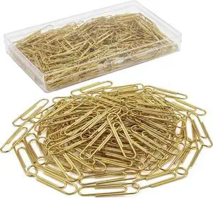 300 PCS Gold Paper Clips, Durable and Rustproof, Great for Office School Organizing (1.3 inch) 300 PCS Gold Paper Clips, Durable and Rustproof, Great for Office School Organizing (1.3 inch)