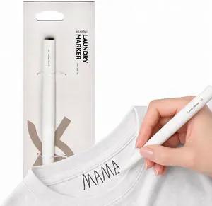 KEARING 1.00mm Bold Tip Laundry Marker - Permanent Fabric Clothing Pen | Washable permanent clothing marker for school uniforms, daycare and nursing homes. Non-toxic, quick-drying name label pen. KEARING 1.00mm Bold Tip Laundry Marker - Permanent Fabric Clothing Pen | Washable permanent clothing marker for school uniforms, daycare and nursing homes. Non-toxic, quick-drying name label pen.