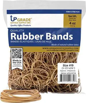 Upgrade Office Supply Rubber Bands, Size #19, 312 Count, 4 oz, USA Upgrade Office Supply Rubber Bands, Size #19, 312 Count, 4 oz, USA