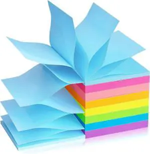 Pop Up Sticky Notes 3x3, Self-Adhesive, 8 Pads, 80 Sheets, 8 Bright Colors | Perfect for Offices, Schools, Home, Planners, and Daily Reminders Pop Up Sticky Notes 3x3, Self-Adhesive, 8 Pads, 80 Sheets, 8 Bright Colors | Perfect for Offices, Schools, Home, Planners, and Daily Reminders
