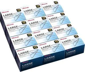 Officemate Butterfly Clips, Large, 1.875 inch x 2.625 inch, 144 Clips (12 Boxes of 12 Each) (99966), Silver Officemate Butterfly Clips, Large, 1.875 inch x 2.625 inch, 144 Clips (12 Boxes of 12 Each) (99966), Silver
