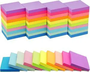 (40 Pads) Sticky Notes 1.5x2, 10 Bight Colors Mini Self-Stick Note Pads | Small Sticky Notes, Strong Adhesive, Clean Removal, Easy to Post for School, Home, Office (40 Pads) Sticky Notes 1.5x2, 10 Bight Colors Mini Self-Stick Note Pads | Small Sticky Notes, Strong Adhesive, Clean Removal, Easy to Post for School, Home, Office