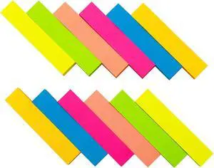 Sticky Notes, 0.6x3 Inch, 1200 Sheets Self-Stick Notes, Easy to Post for School, Office, Notebook, Bright Colors Assorted, 100 Sheets/Pad Sticky Notes, 0.6x3 Inch, 1200 Sheets Self-Stick Notes, Easy to Post for School, Office, Notebook, Bright Colors Assorted, 100 Sheets/Pad
