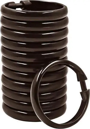 Shower Curtain Rings-12 Pack- Plastic Shower Curtain Hooks O-Shaped Rings Hook Glide Easily on Bathroom Shower Rod(Bronze) Shower Curtain Rings-12 Pack- Plastic Shower Curtain Hooks O-Shaped Rings Hook Glide Easily on Bathroom Shower Rod(Bronze)