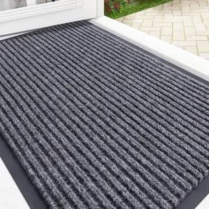 OLANLY Front Door Mat 29.5x17, Waterproof Heavy-Duty Indoor Outdoor Doormat | Grey, Absorbent, Stain and Fade Resistant, Non-Slip Backing, Easy-Clean Welcome Floor Mat for Entryway, Patio and Porch OLANLY Front Door Mat 29.5x17, Waterproof Heavy-Duty Indoor Outdoor Doormat | Grey, Absorbent, Stain and Fade Resistant, Non-Slip Backing, Easy-Clean Welcome Floor Mat for Entryway, Patio and Porch
