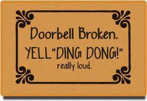 Funny Doormat, Anti-Slip Door Mat Doorbell Broken Door Mat 23.6"×15.7" | door mat indoor entrance funny warning rug funny mat funny door mats outside Funny Doormat, Anti-Slip Door Mat Doorbell Broken Door Mat 23.6"×15.7" | door mat indoor entrance funny warning rug funny mat funny door mats outside
