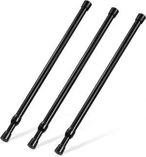 Tension Rod 16 to 28 Inch, Goowin Small Tension Rod, 5/8" Diameter No Drilling Expandable Short Tension Rods Spring Rods, Tension Rods for Closet, Cupboard, Hanging Clothes, 3 Pack, Black Tension Rod 16 to 28 Inch, Goowin Small Tension Rod, 5/8" Diameter No Drilling Expandable Short Tension Rods Spring Rods, Tension Rods for Closet, Cupboard, Hanging Clothes, 3 Pack, Black