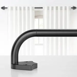 Blackout Curtain Rods for Windows 36"-48", 5/8 inch Small Matte Black Wrap Around Curtain Rod Curved Room Darkening Single Window Rod for Bedroom Kitchen(36"-48") Blackout Curtain Rods for Windows 36"-48", 5/8 inch Small Matte Black Wrap Around Curtain Rod Curved Room Darkening Single Window Rod for Bedroom Kitchen(36"-48")