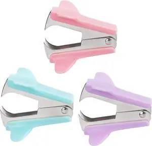 ZZTX 3 Pack Staple Remover (Pink, Blue, Purple) | Easy removal, No paper tear, Durable & sturdy, Jaw type ZZTX 3 Pack Staple Remover (Pink, Blue, Purple) | Easy removal, No paper tear, Durable & sturdy, Jaw type
