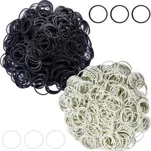 AMUU rubber bands small Mini Elastic Bands black white 1200pcs | Rubber Band for Office Supplies School Home AMUU rubber bands small Mini Elastic Bands black white 1200pcs | Rubber Band for Office Supplies School Home