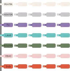 Trilancer Cable Cord Labels Large Size for Wire Organizing & Identification | Multicolored Handwriting Cable Tags, Reusable for Multiple Uses -35 PCS Trilancer Cable Cord Labels Large Size for Wire Organizing & Identification | Multicolored Handwriting Cable Tags, Reusable for Multiple Uses -35 PCS