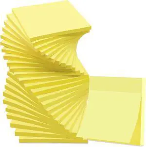 24 Pack Sticky Notes 3x3 in, Yellow, Self-Stick Note Pads | Strong Adhesive, Clean Removal, Recyclable, 3x3 Sticky Notes Easy to Post for Home, Office, Notebook 24 Pack Sticky Notes 3x3 in, Yellow, Self-Stick Note Pads | Strong Adhesive, Clean Removal, Recyclable, 3x3 Sticky Notes Easy to Post for Home, Office, Notebook