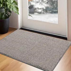 GRANNY SAYS Front Door Mat Indoor Entrance, Indoor Doormat Non Slip Washable, Low Profile Outdoor Welcome Mat, 32" x 20" Resist Dirt Absorbent Entryway Doormat for Floor, Grey GRANNY SAYS Front Door Mat Indoor Entrance, Indoor Doormat Non Slip Washable, Low Profile Outdoor Welcome Mat, 32" x 20" Resist Dirt Absorbent Entryway Doormat for Floor, Grey