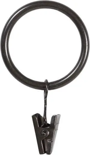 Kenney Curtain Rings, Durable Black Metal Rings with Smooth Glide, Fits 1"1-1/4" Diameter Curtain Rods, Oil Rubbed Bronze, 14-Pack Kenney Curtain Rings, Durable Black Metal Rings with Smooth Glide, Fits 1"1-1/4" Diameter Curtain Rods, Oil Rubbed Bronze, 14-Pack