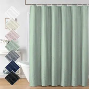 Aiyufeng Moga Sage Green Shower Curtain - 3D Embossed Textured Shower Curtains for Bathroom, Luxury Polyester Cloth Bath Curtain, 72Wx72H, Green Aiyufeng Moga Sage Green Shower Curtain - 3D Embossed Textured Shower Curtains for Bathroom, Luxury Polyester Cloth Bath Curtain, 72Wx72H, Green