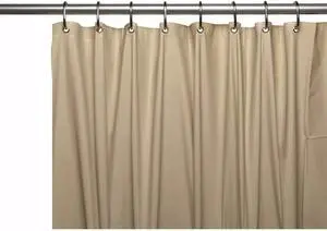 Dependable Industries inc. Essentials Magnetized Vinyl Shower Curtain Liner Linen 70" x 72" Dependable Industries inc. Essentials Magnetized Vinyl Shower Curtain Liner Linen 70" x 72"