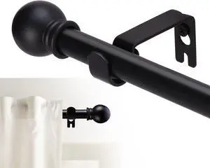 GXOACKJ Curtain Rods for windows 32-48 inch, 5/8 inch Decorative Curtain Rod Set, Matte Black Splicing Heavy Duty Metal Curtain Rod with Brackets GXOACKJ Curtain Rods for windows 32-48 inch, 5/8 inch Decorative Curtain Rod Set, Matte Black Splicing Heavy Duty Metal Curtain Rod with Brackets