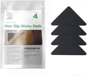 Ledgebay Triangle Rug Gripper for Hardwood Floors, Rug Tape, 4 Pack | Adhesive Rubber Corner Pads, Low Profile Triangle Shape, for Hardwood, Laminate, Tile and Chair Mats Ledgebay Triangle Rug Gripper for Hardwood Floors, Rug Tape, 4 Pack | Adhesive Rubber Corner Pads, Low Profile Triangle Shape, for Hardwood, Laminate, Tile and Chair Mats