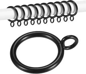 M METERXITY 10-Pack Curtain Ring with Eyelet 1 Inch ID Fits Up to 3/4 Inch Curtain Rod Black Metal Drapery Rings for Sliding Window Bathroom Door Shower Rod M METERXITY 10-Pack Curtain Ring with Eyelet 1 Inch ID Fits Up to 3/4 Inch Curtain Rod Black Metal Drapery Rings for Sliding Window Bathroom Door Shower Rod